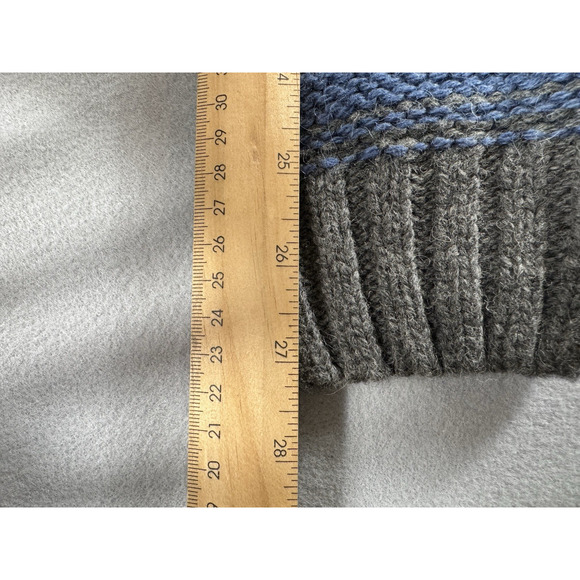 Native Youth Fair Isle Knit Sweater Blue Gray Wool Blend Men’s LGE NWT MSRP $100 - Picture 12 of 14